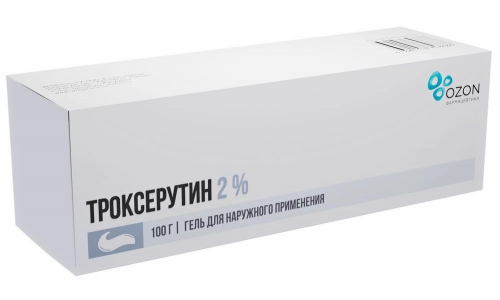 Троксерутин, гель д/наружн примен 2% 100г