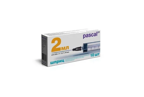 Шприц 2мл 3-х комп игла 22G 0,7х40мм №1