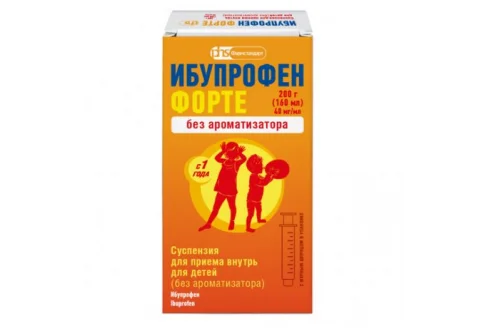Ибупрофен-форте, сусп для внутр прим 40мг/мл 200г (160мл) б/аромат