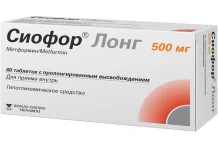Сиофор Лонг 500, таблетки с пролонг высвоб 500мг №60