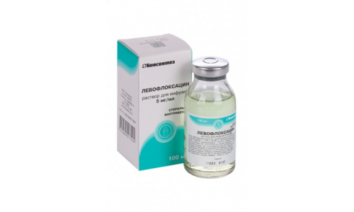 Левофлоксацин, р-р д/инф 5мг/мл 100мл