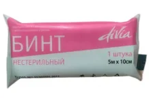 Бинт н/стер 5мх10см неткан неосып края Дива