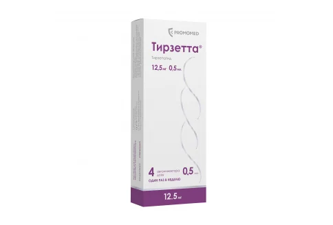 Тирзетта, р-р д/подкож введ 12,5мг/0,5мл шприцы в автоинжекторах 4шт