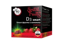 Смарт Фрутс D3 Смарт, пастил жев фрукт 2,5г №30 Бад