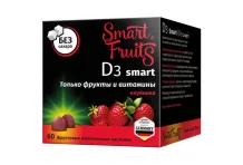 Смарт Фрутс D3 Смарт, пастил жев фрукт 2,5г №60 Бад
