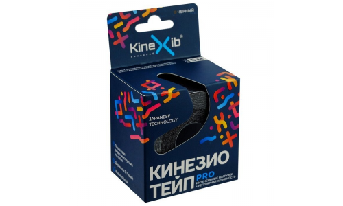 Кинезио-Тейп Кинексиб Про бинт восстан адгезивный н/с 5мX5см черный