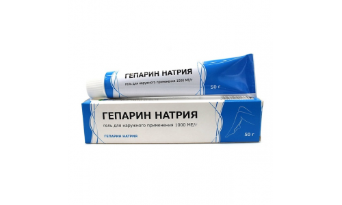 Гепарин, гель для наружн примен 1000МЕ/г 50г