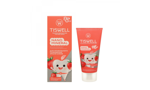 З/паста Tiswell детская реминерал с наногидроксиапатитом 60г клубнич пломбир фото 2