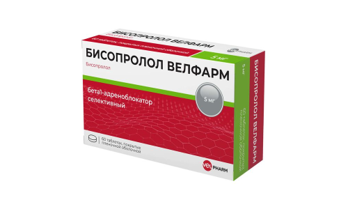 Бисопролол-Велфарм таб ппо 5мг №60
