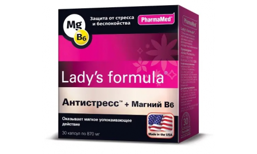 Леди С Формула Антистресс+Магний В6, капс №30