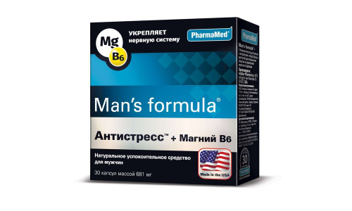 МенС-Формула Антистресс+Магний В6, капс №30