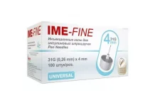 Ime-Fine иглы д/шприц-ручки 0,26ммX4мм р.31G №100