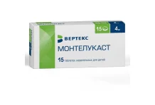 Монтелукаст-Вертекс, таб жев 4мг №15 д/детей