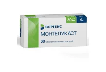 Монтелукаст-Вертекс, таб жев 4мг №30 д/детей