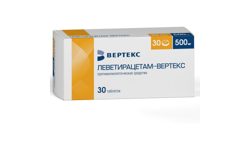 Леветирацетам-Вертекс, таб ппо 500мг №30