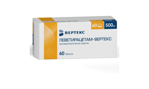 Леветирацетам-Вертекс, таб ппо 500мг №60