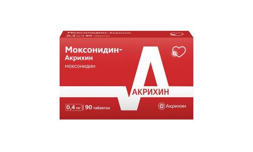 Моксонидин-Акрихин, таб ппо 0.4мг №90
