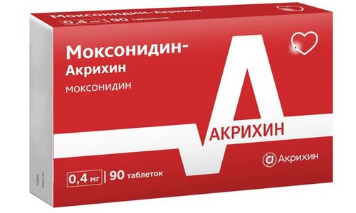 Моксонидин-Акрихин, таб ппо 0.4мг №90 фото 2