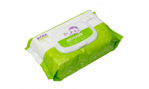 Салфетки влажные Бона Менте детские №80 с клапаном