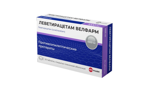 Леветирацетам Велфарм, таб ппо 1000мг №30