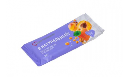 Батончик-мюсли Я натуральный абрикос 50г Сердце Континента