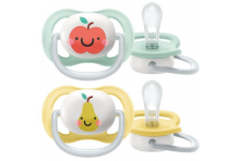 Авент пустышка силик ультра-аир хэппи 0-6мес 2шт 080/17