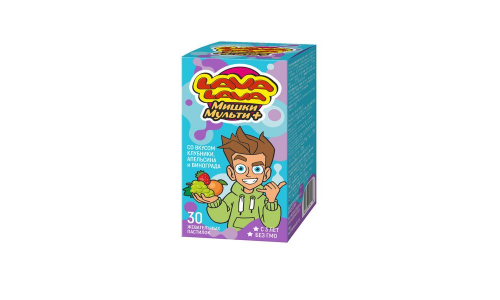 Лава Лава Мишки мульти+, пастилки жев 2,5г №30