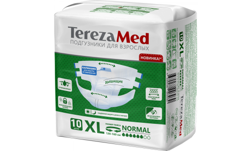 ТерезаМед Нормал подгузники р.XL (120-160см) №10