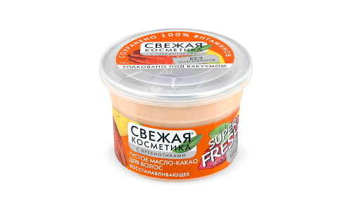 Свежая косметика масло-какао густое д/волос восстан с пребиотиками 180мл