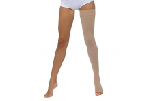 Чулки 1 кл компрес до бедра р.5 кремовый откр мысок+силикон ЧСК1(П)-К