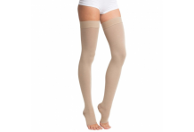 Чулки 2 кл компрес до бедра р.2 кремовый откр мысок+силикон ЧСК2(П)-К