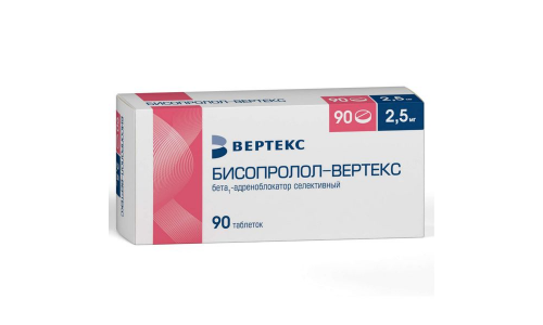 Бисопролол-Вертекс таб ппо 2,5мг №90