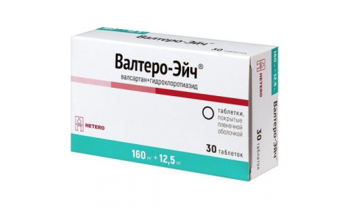 Валтеро-Эйч, таб ппо 160мг+12,5мг №30 фото 2