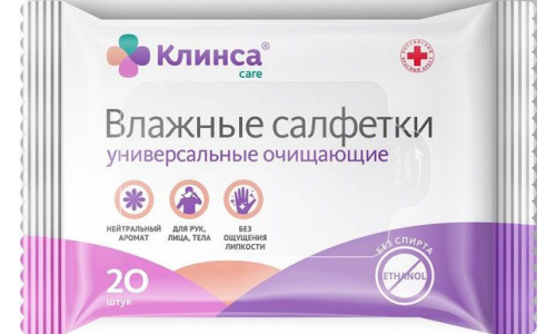 Клинса салфетки влаж №20 очищ универсал