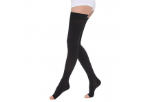Чулки 1 кл компрес до бедра р.2 черный откр мысок+силикон ЧСК1(П)-Ч