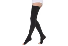 Чулки 1 кл компрес до бедра р.3 черный откр мысок+силикон ЧСК1(П)-Ч