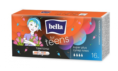 Белла тампоны for teens супер плюс №16