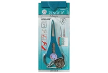 Зингер ножницы маникюр д/ногтей  В-116-FD-SH закруг с ручн заточкой матовые 31593