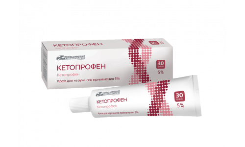 Кетопрофен, крем д/наруж прим 5% 30г