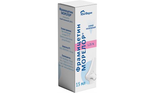 Фрамицетин-Морелор, спрей назал 1,25% 15мл