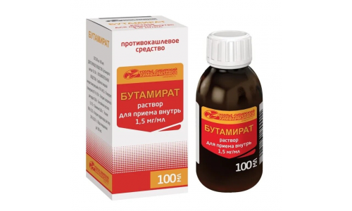 Бутамират, р-р д/внутр примен 1,5мг/мл 100мл