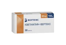 107(хран-3мес) Кветиапин-Вертекс таб ппо 100мг №30