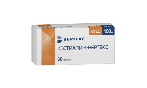 107(хран-3мес) Кветиапин-Вертекс таб ппо 100мг №30