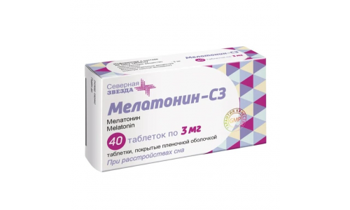 Мелатонин-СЗ, таб ппо 3мг №40