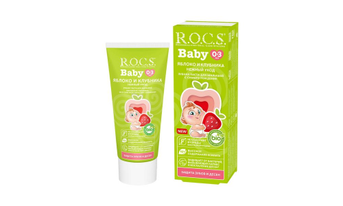 З/паста Рокс д/дет нежный уход 45г яблоко-клубника