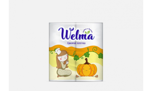 Welma полотенца бумажные 2-х сл