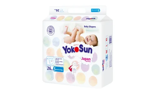 Yokosun подгузники д/детей р.S №26 (до 6кг)