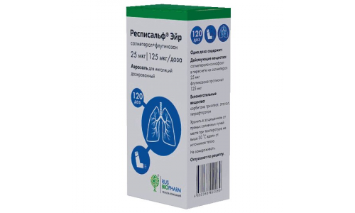 Респисальф Эйр, аэроз д/инг доз 25мкг+125мкг/доз 120доз фото 2