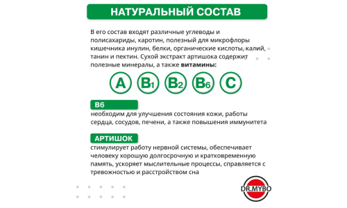 Dr Mybo Артишок+Вит В6, капс №90 фото 4