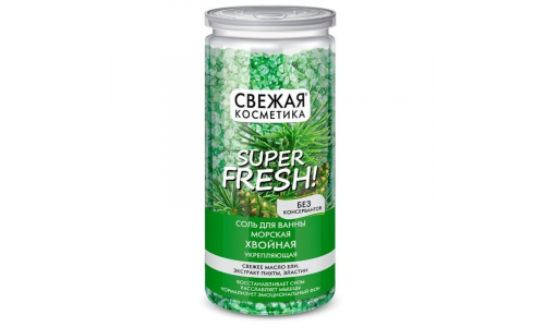 Свежая косметика соль морская д/ванн хвойная укрепл 480г